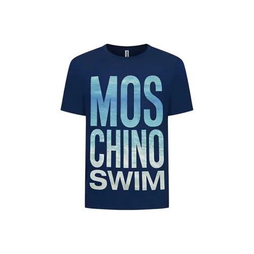 MOSCHINO Мужские синие футболки