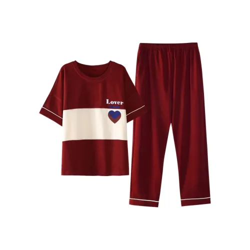 Huggy Kissy Пижамный комплект Мужской Бордовый