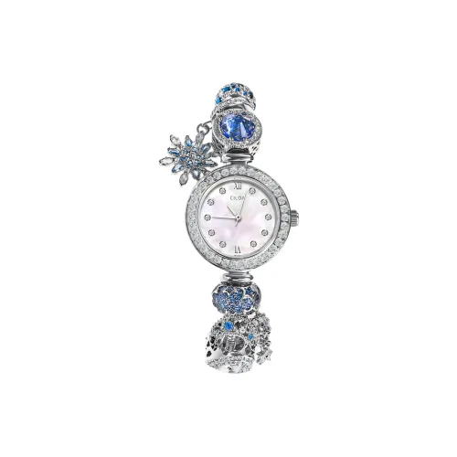 CILOA Кварцевый механизм стальной ремешок женские часы серебристый циферблат