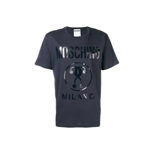 MOSCHINO Мужские синие футболки