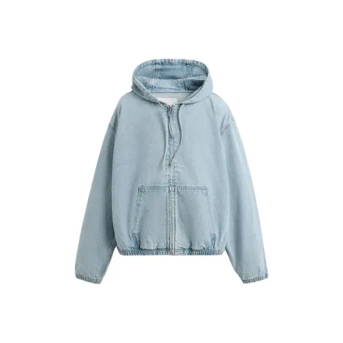 ZARA Светло-синие мужские джинсовые куртки