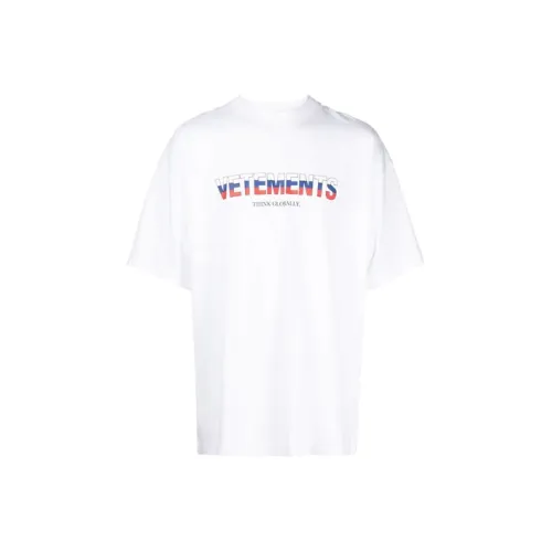 Vetements Белая Мужская T-Рубашка