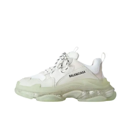 Balenciaga Triple S Clear Sole Low Топ Толстоподошвенные кроссовки Мужской Зеленый