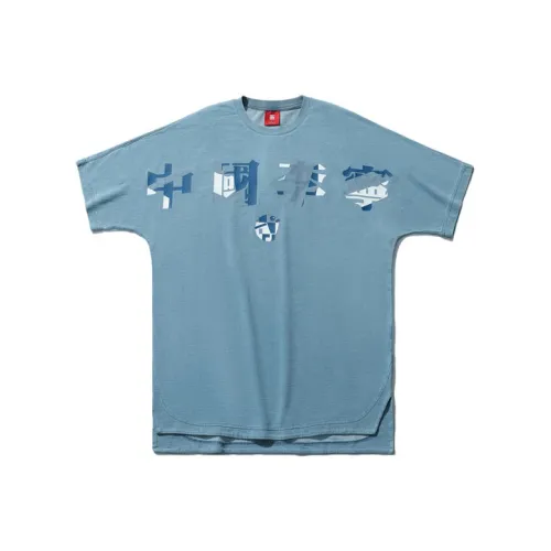 LINING Джинсовый Синий Мужской T-Рубашки