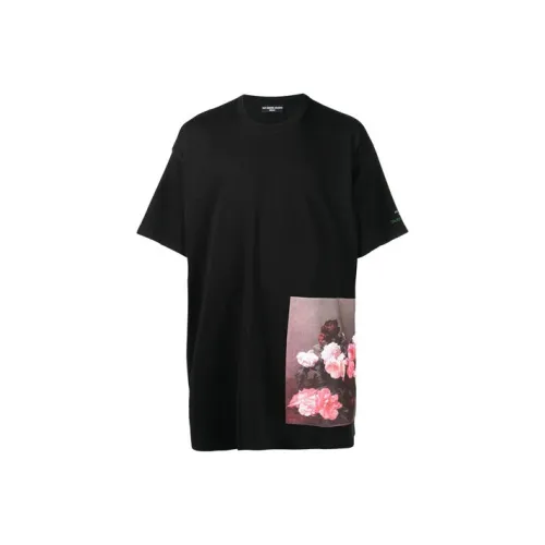 Raf Simons Черные Мужские T-Рубашки