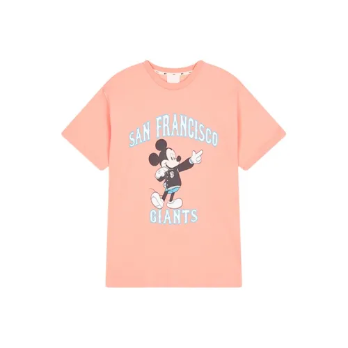 MLB x Disney Нью-Йорк Янкис T-рубашка унисекс розовая