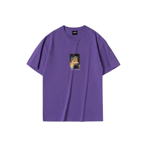 DIADORA Прямой крой T-рубашка унисекс фиолетовая