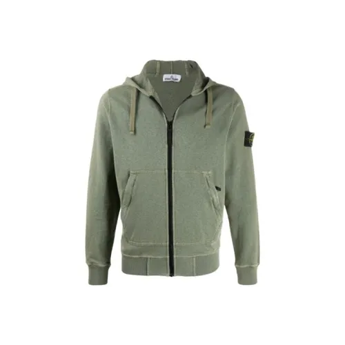 STONE ISLAND Толстовка Мужская Армейский Зеленый
