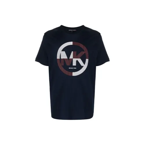 MICHAEL KORS Blue Men's T-Shirts MICHAEL KORS Синий Мужской Т-Ширт