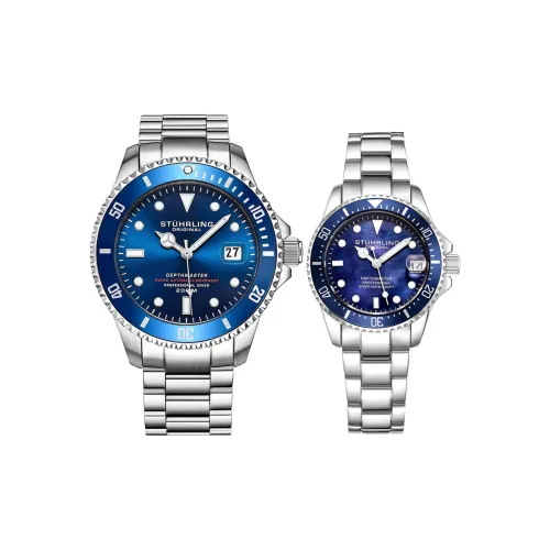 STUHRLING Diver Collection Механические автоматические часы корпус из нержавеющей стали ремешок 42 мм синий циферблат унисекс