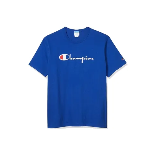 Champion Straight Fit T-Shirt US Version Unisex Royal Blue Чемпион Прямой крой T-Рубашка Версия для США Унисекс Королевский Синий