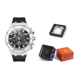 Чёрная резиновая лента, глубокий чёрный [оранжевое сердце, символ благополучия, коробка]