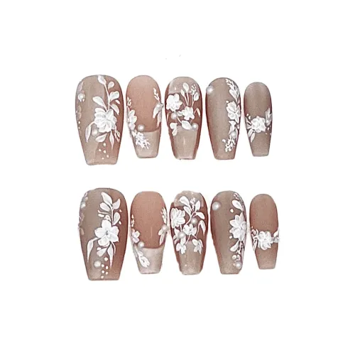 THE CABB SOUL Фарфор Текстура False Nail Средний Трапеция LADDER Лотосовый цвет Jump Цвет