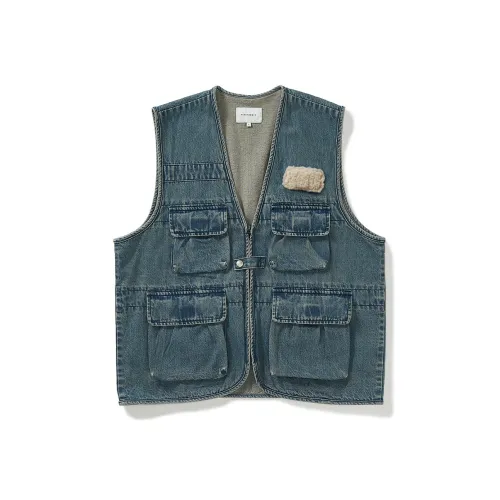714STREET Жилет Унисекс Джинсовый Синий