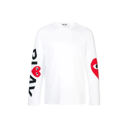 CDG Play Белый Мужской T-Рубашки