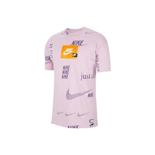 nike T-Shirt Мужской Светлый Арктика Розовый