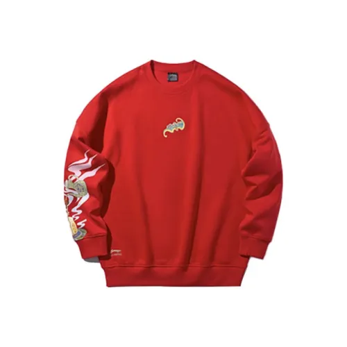 LINING Total Вишнево-красный Мужской Свитшот