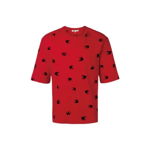 McQ Alexander McQueen Red Men's T-Shirts McQ Alexander McQueen Красные Мужские Футболки