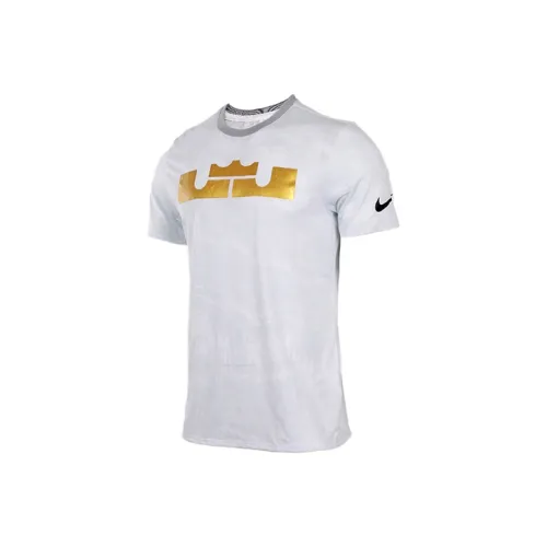 Nike Белый Серый Мужская Футболка