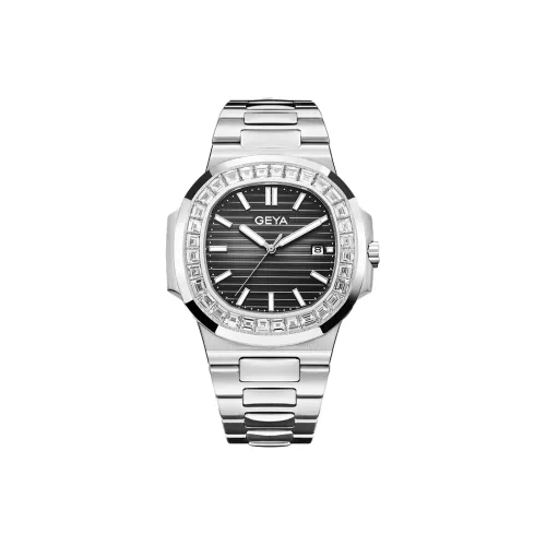 GEYA г Max Collection Nautilus Автоматический Механический Механизм Ремешок из Нержавеющей Стали Часы Мужские Синий Циферблат