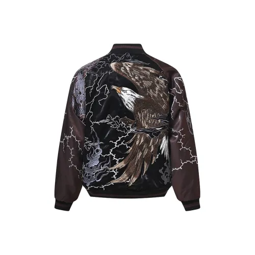 THREE Provinces Six Ministries Весна-осень Куртка Солдат'S Золотой Феникс Унисекс Кофе