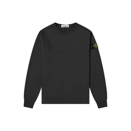 STONE ISLAND Черный Мужские Свитшоты