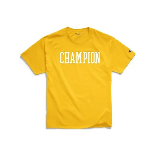 Champion Straight Fit T-Shirt US Version Unisex Yellow Чемпион Прямой крой T-Рубашка Версия для США Унисекс Желтый