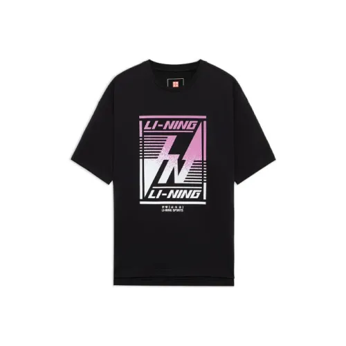 LINING China Li Ning Черные Мужские T-Рубашки