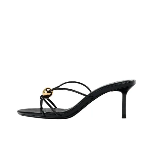 ZARA Слипоны Черные Женские