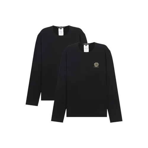 VERSACE 2 упаковки черные мужские футболки