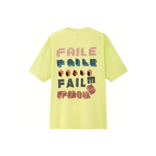 UNIQLO T-рубашка унисекс абрикосово-желтая