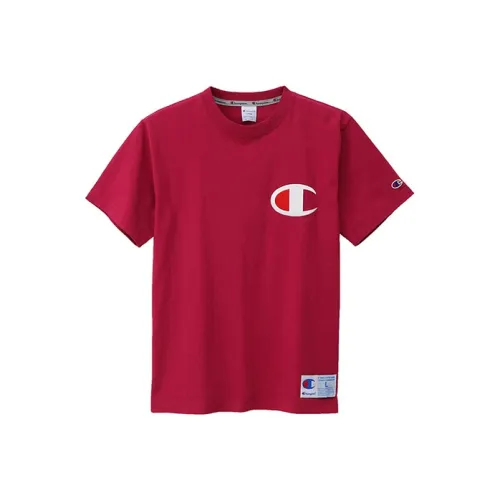 Champion T-Shirt Японская версия Унисекс Розовый Красный