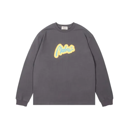 MEDRIA Прямой крой Длинный рукав Т-рубашка Унисекс