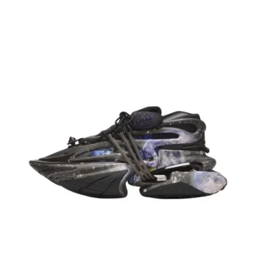 BALMAIN Unicorn Low Top Crew Shoes 7cm Men's Black