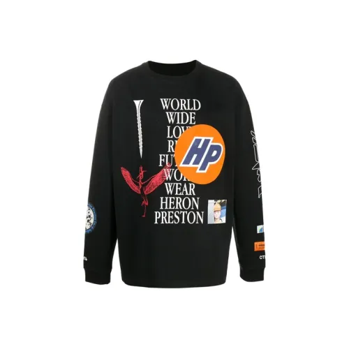 HERON PRESTON Мужские черные свитшоты