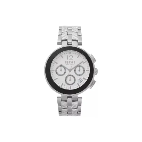 VERSUS Women's Watch Кварцевый механизм ремешок из нержавеющей стали 44 мм серебристый циферблат