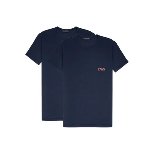 EMPORIO ARMANI Темно-синий, 2 упаковки, мужские футболки T