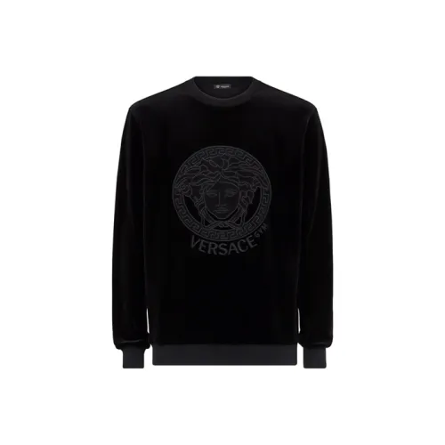 VERSACE Мужские черные свитшоты