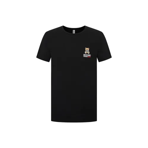 MOSCHINO Мужские черные T-рубашки