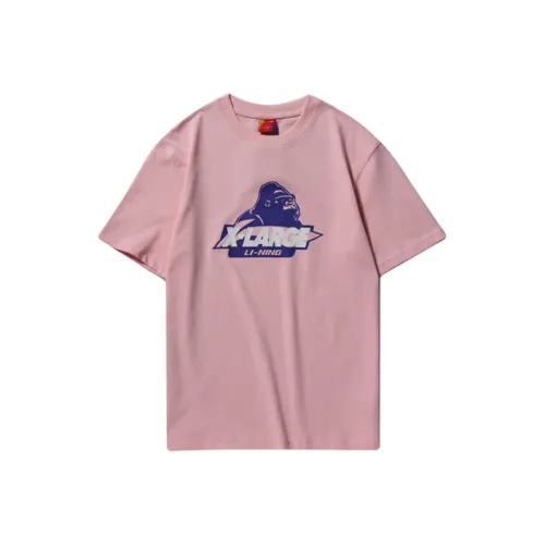 LINING Sports Fashion Collection Светло-розовые Мужские T-рубашки