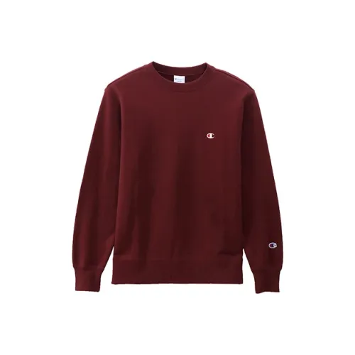 Champion Толстовка Японская версия Унисекс Бордовый