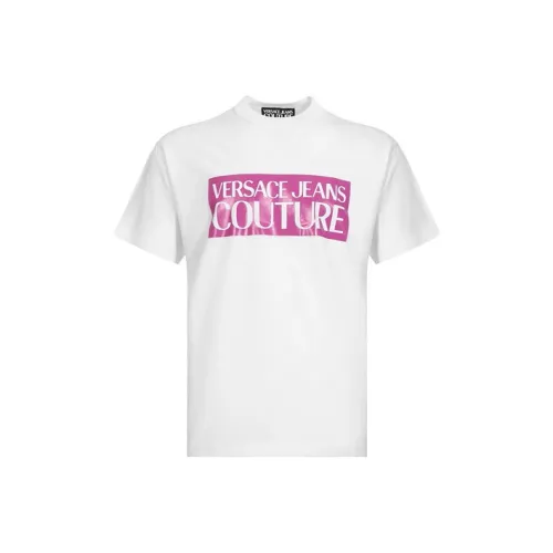 VERSACE JEANS COUTURE Белый Розовый Мужская T-Рубашка