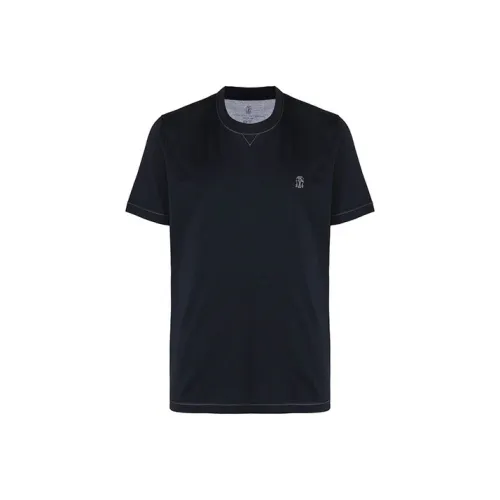 BRUNELLO CUCINELLI Синий Мужской T-Рубашки