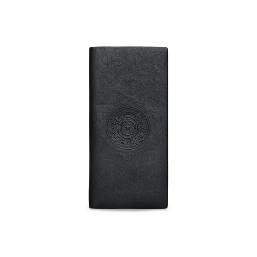 WilliamPOLO Топ Коровья Кожа Множественные Слоты для Карт Зажим для Чеков Кошелек для Монет Кошелек Стандартный Мужской Черный