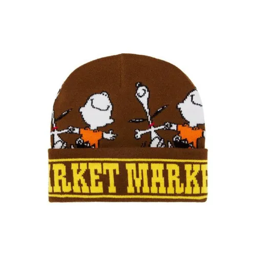 Chinatown Market X PEANUTS Акриловые шапки-бини унисекс коричневые