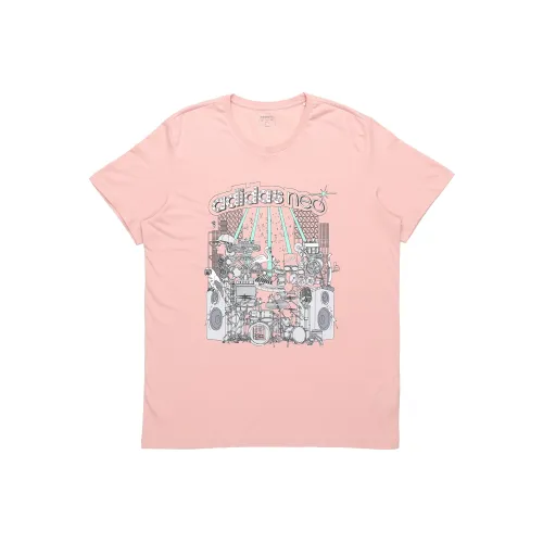 ADIDAS NEO Розовый Мужской T-Рубашки