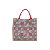 Синий, в клетку, узор, сумка: 1 штука