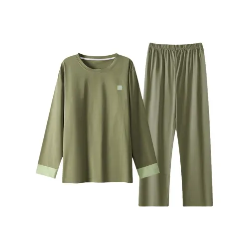 ZAO FU NIAO Пижамный комплект Мужской Темно-зеленый