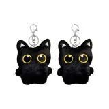 GJ102 2 шт Супер Милый Большой-Усы Маленький Черный Кот Подвеска