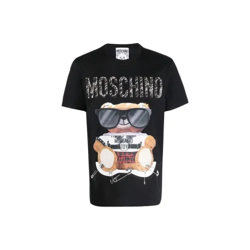 MOSCHINO Мужские черные T-рубашки
